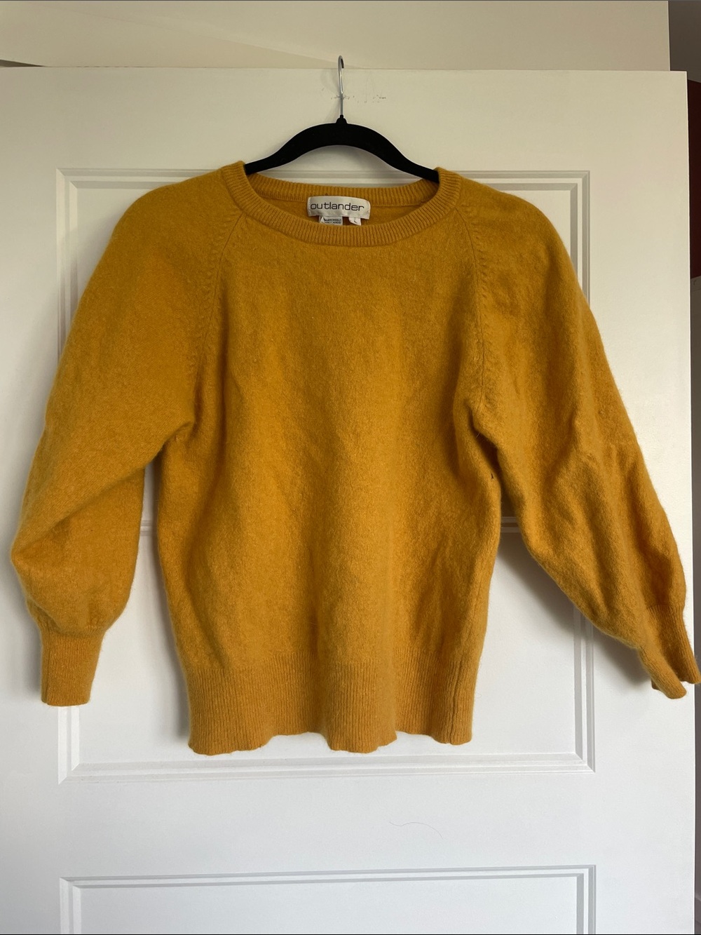 Women's Mustard wool Crewneck Sweater